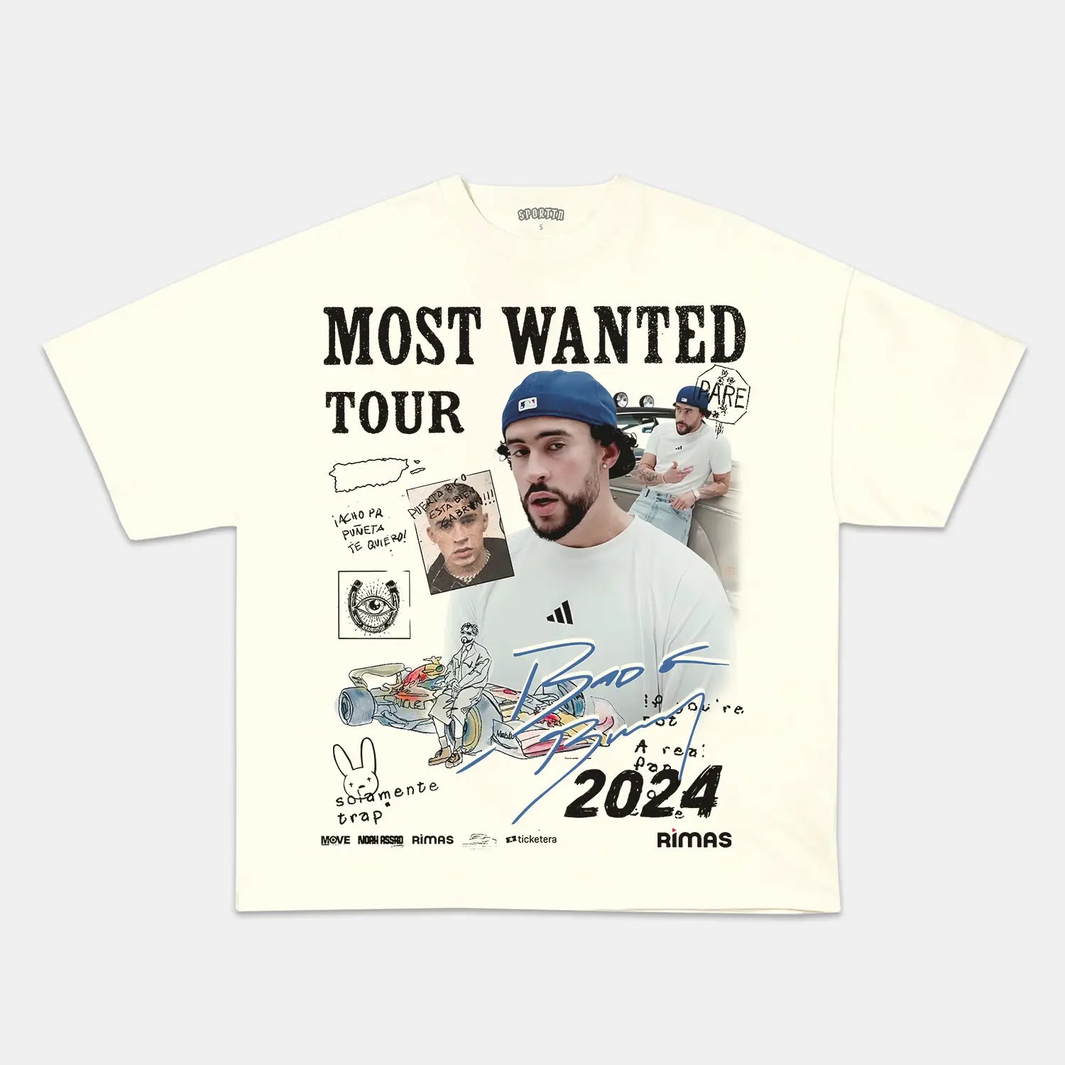 BAD BUNNY 2024 MOST WANTED TOUR TEE