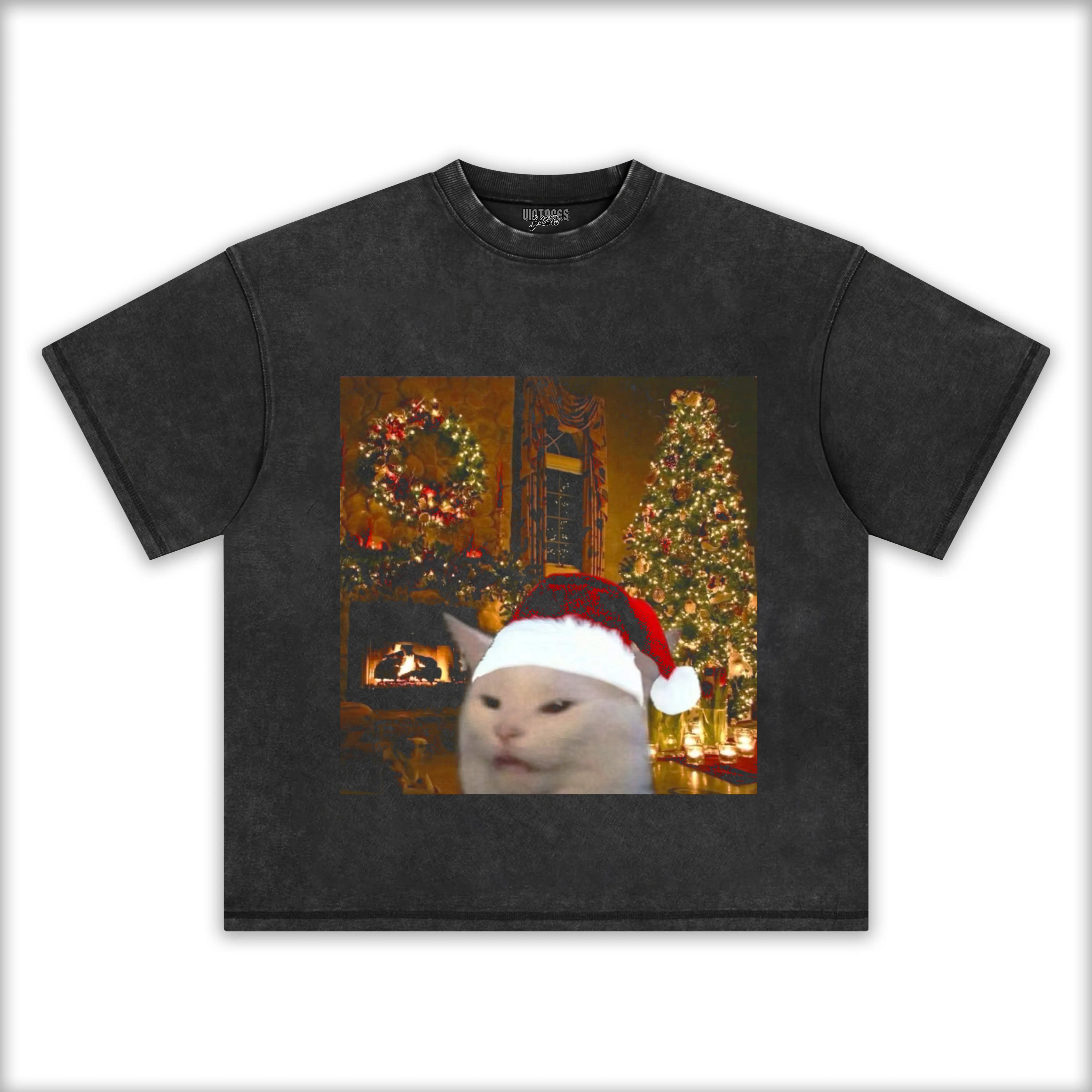 CUTE-CHRISTMAS-CAT-MEME-TEE-1