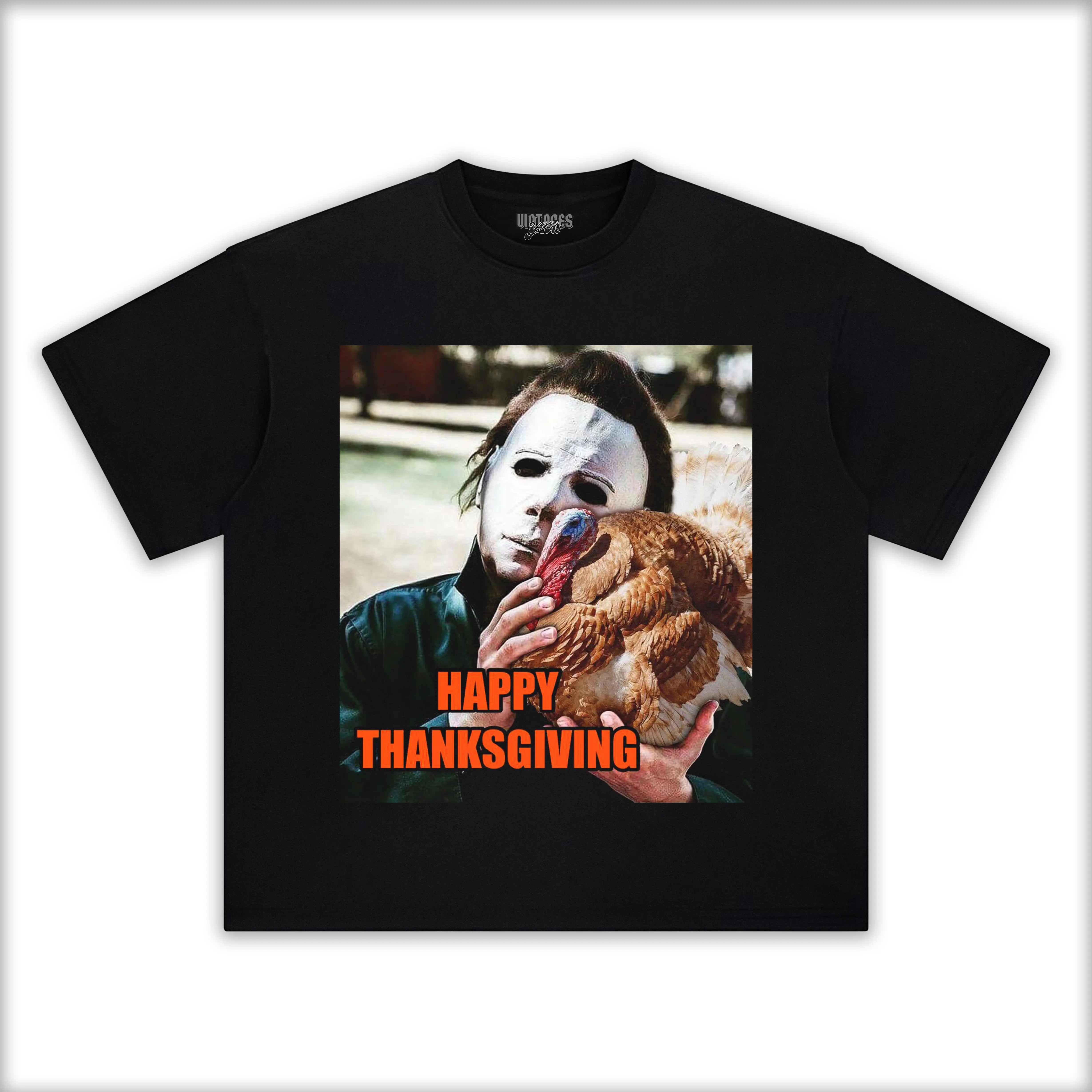 HAPPY THANKSGIVING HORROR MOVIES TEE