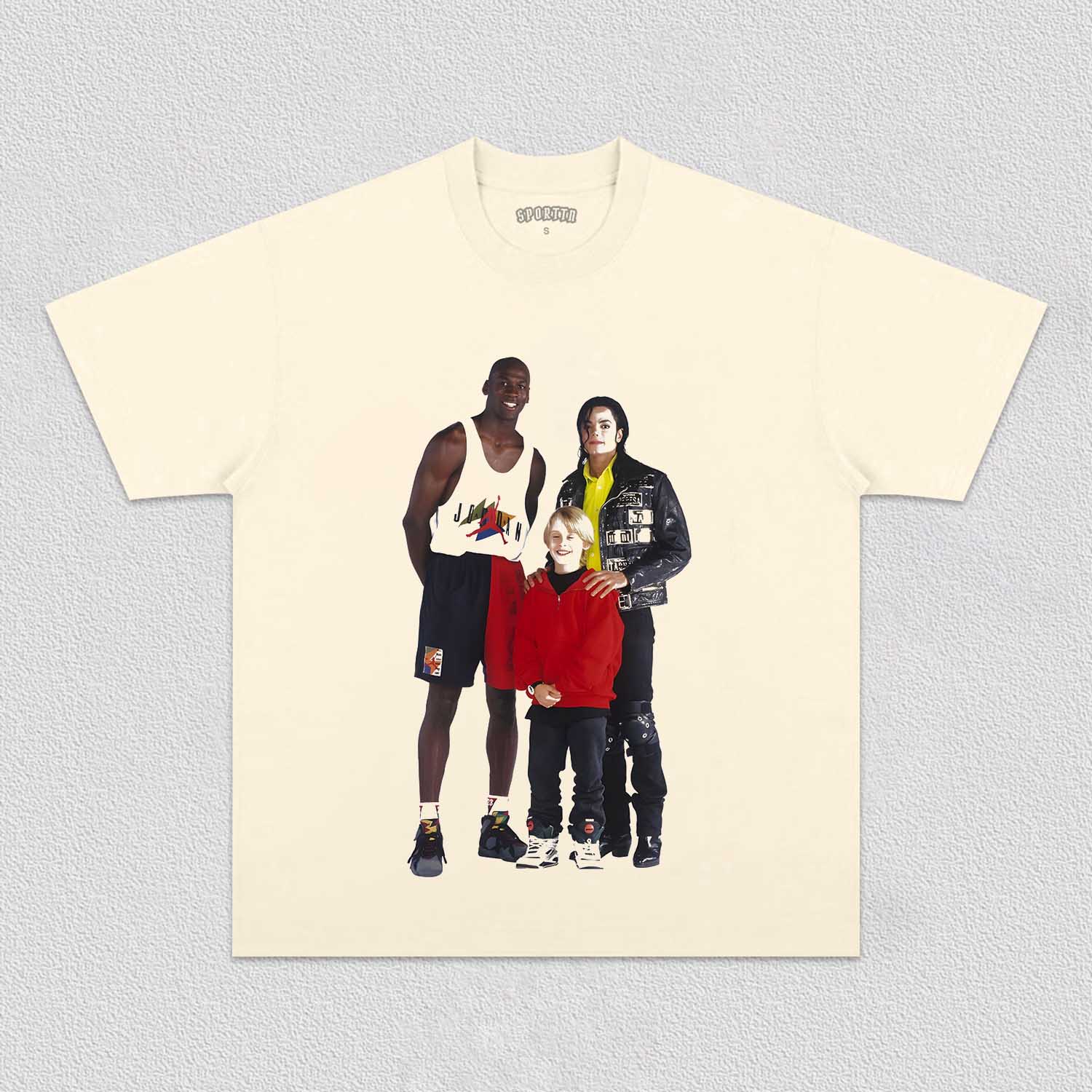 MICHAEL JORDAN-MICHAEL JACKSON-MACAULAY CULKIN TEE