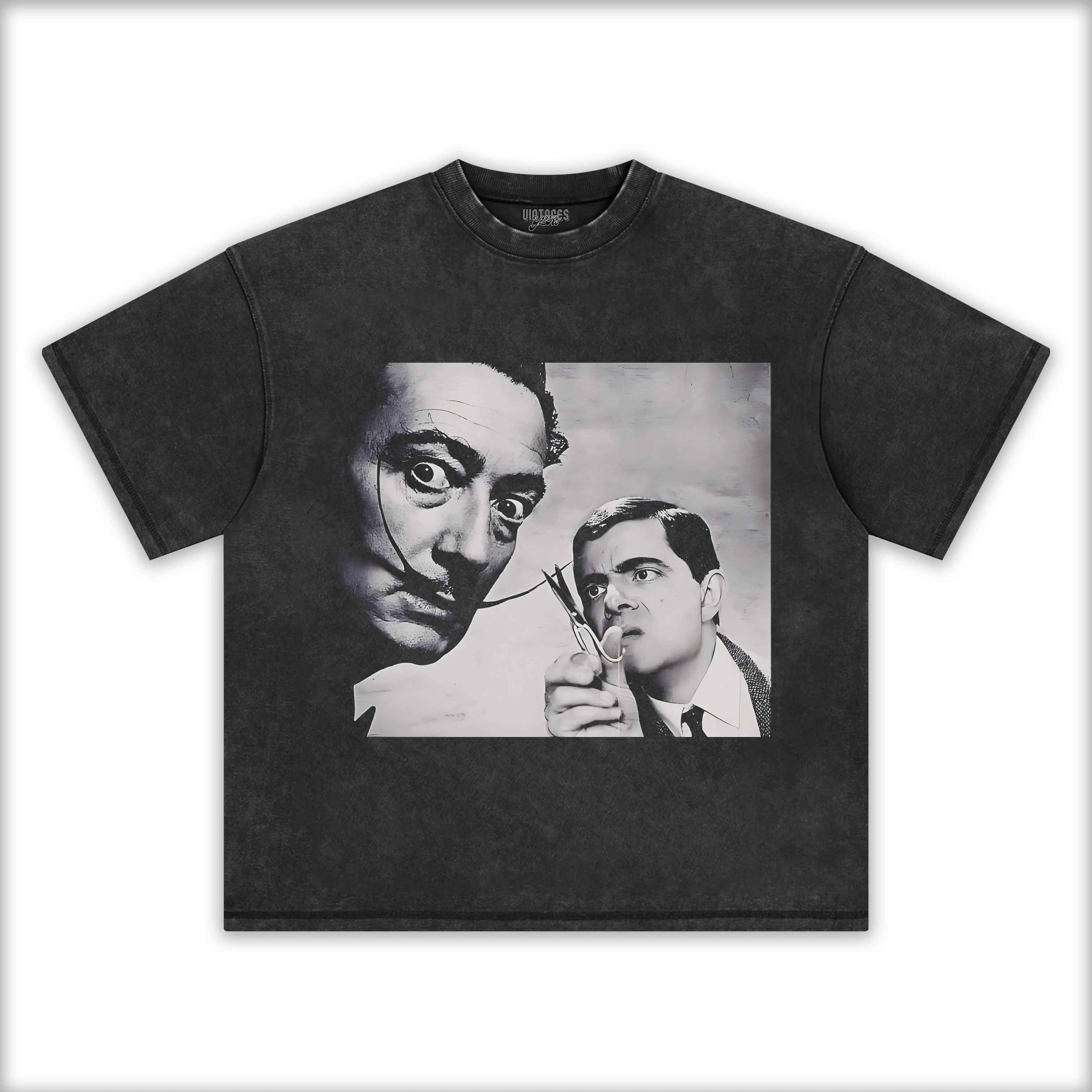 SALVADOR DALI AND HAIRDRESSER MR.BEAN TEE