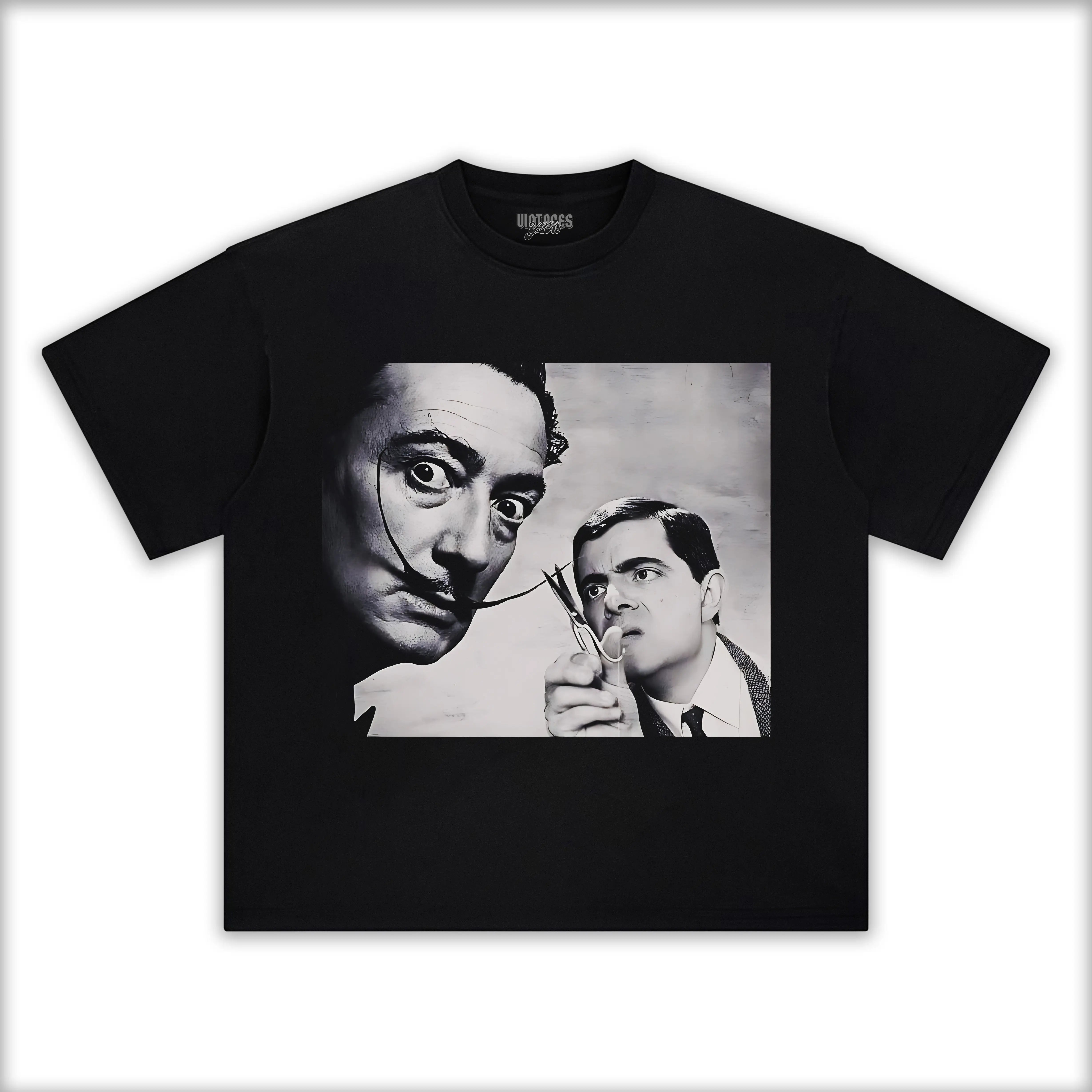 SALVADOR DALI AND HAIRDRESSER MR.BEAN TEE